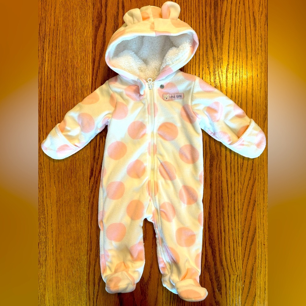 Carter’s Baby Girl Hooded Fleece Pram